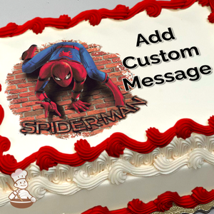 Marvels Spiderman Homecoming Wall Crawler Photo Cake