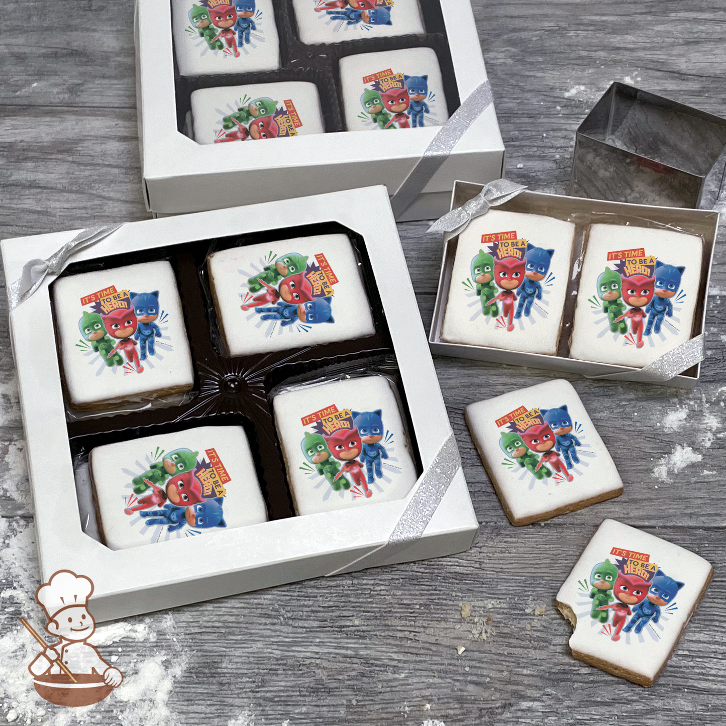 PJ Masks Its Time to be a Hero Cookie Gift Box (Rectangle)
