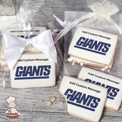 NFL New York Giants Custom Message Cookies (Rectangle)