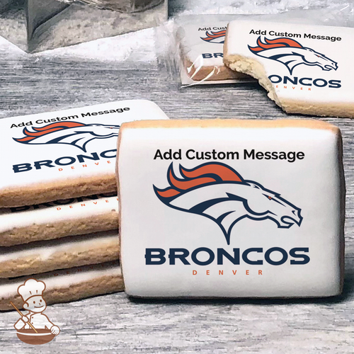 NFL Denver Broncos Custom Message Cookies (Rectangle)