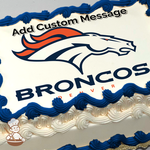 NFL Denver Broncos Photo Cake