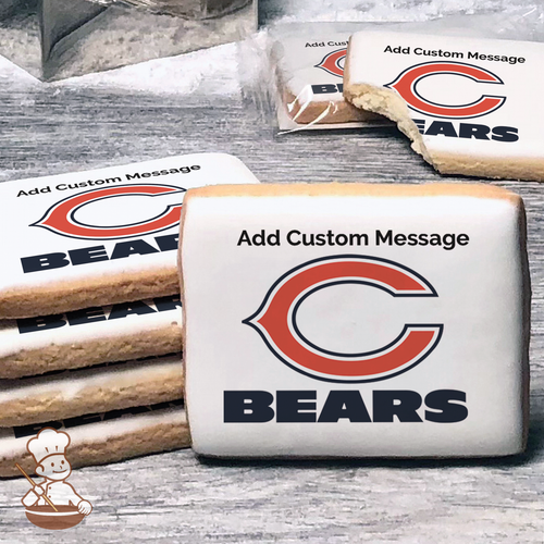 NFL Chicago Bears Custom Message Cookies (Rectangle)