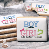 Boy or Girl Custom Message Cookies (Rectangle)