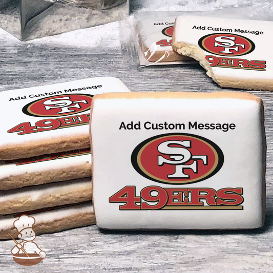 NFL San Francisco 49ers Custom Message Cookies (Rectangle)