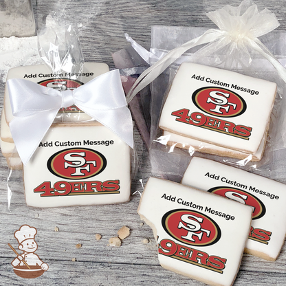 NFL San Francisco 49ers Custom Message Cookies (Rectangle)