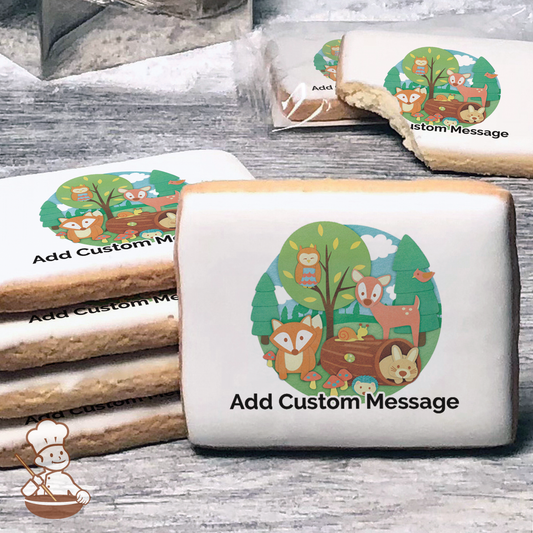 Woodland Buddies Custom Message Cookies (Rectangle)
