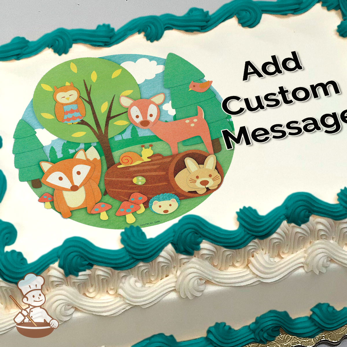 Woodland Buddies Photo Cake