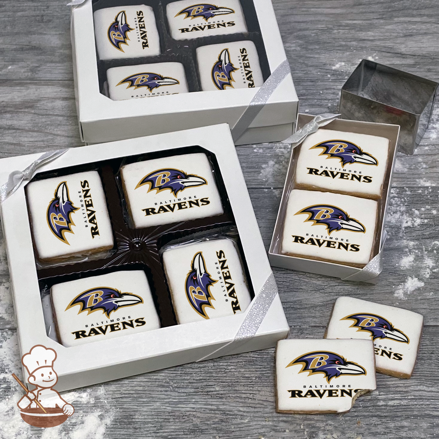 NFL Baltimore Ravens Cookie Gift Box (Rectangle)