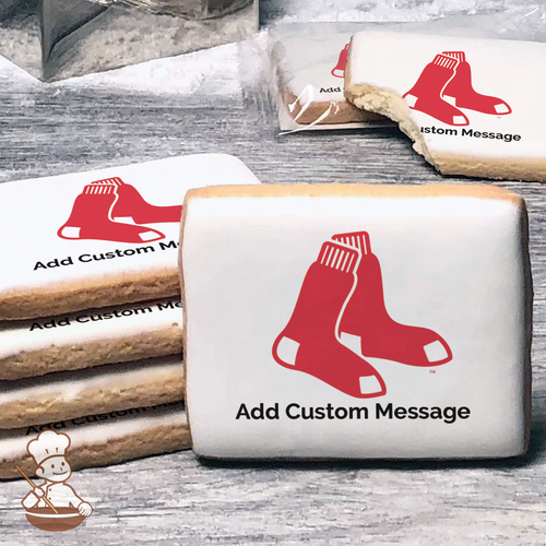 MLB Boston Red Sox Custom Message Cookies (Rectangle)