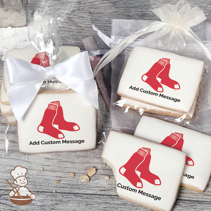 MLB Boston Red Sox Custom Message Cookies (Rectangle)