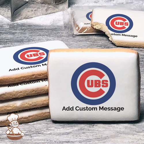 MLB Chicago Cubs Custom Message Cookies (Rectangle)