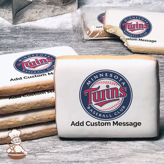 MLB Minnesota Twins Custom Message Cookies (Rectangle)