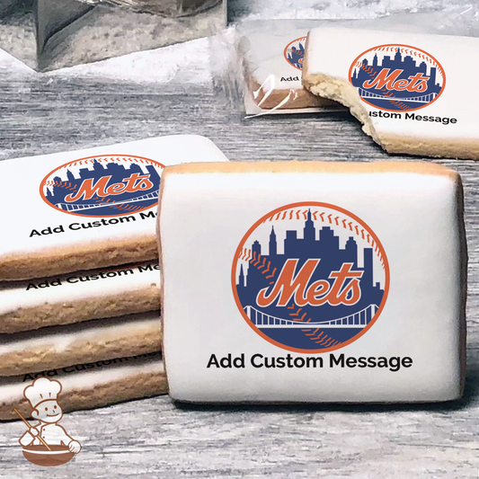 MLB New York Mets Custom Message Cookies (Rectangle)