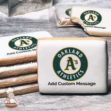 Load image into Gallery viewer, MLB Oakland As Custom Message Cookies (Rectangle)