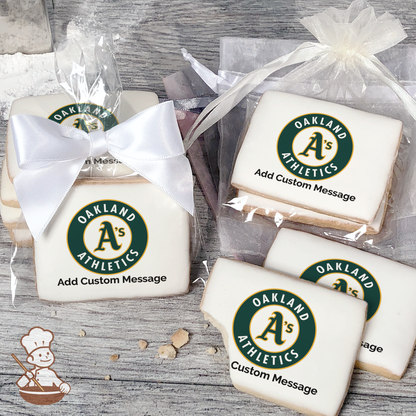 MLB Oakland As Custom Message Cookies (Rectangle)