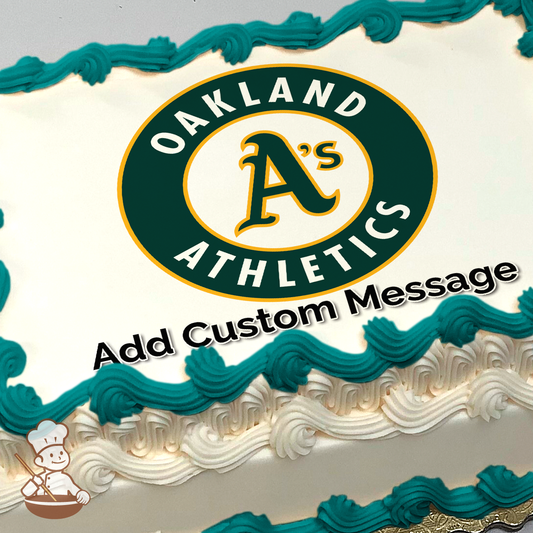 MLB Oakland As Photo Cake