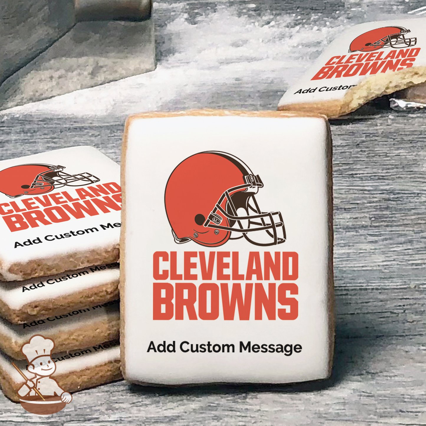 NFL Cleveland Browns Custom Message Cookies (Rectangle)