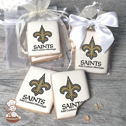 NFL New Orleans Saints Custom Message Cookies (Rectangle)