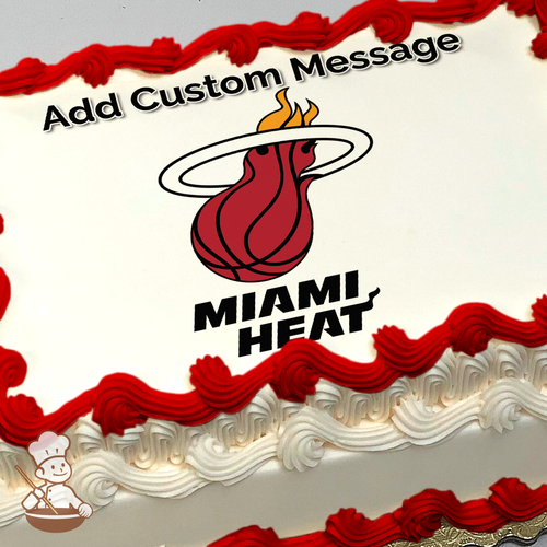 NBA Miami Heat Photo Cake