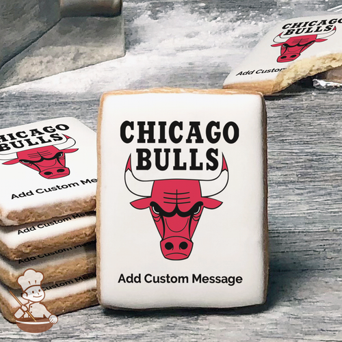 NBA Chicago Bulls Custom Message Cookies (Rectangle)