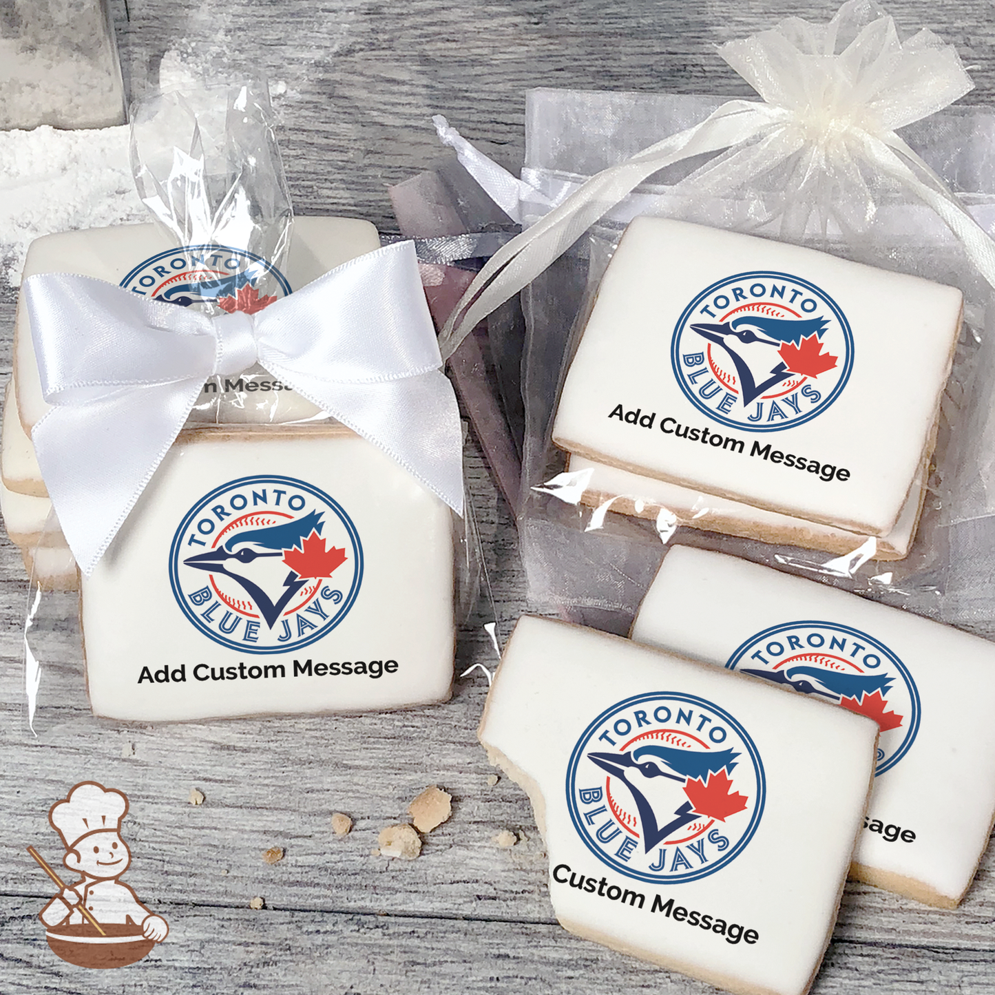 MLB Toronto Blue Jays Custom Message Cookies (Rectangle)