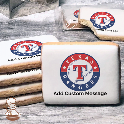 MLB Texas Rangers Custom Message Cookies (Rectangle)