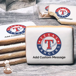 MLB Texas Rangers Custom Message Cookies (Rectangle)