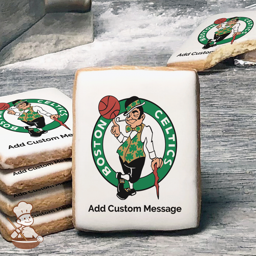 NBA Boston Celtics Custom Message Cookies (Rectangle)