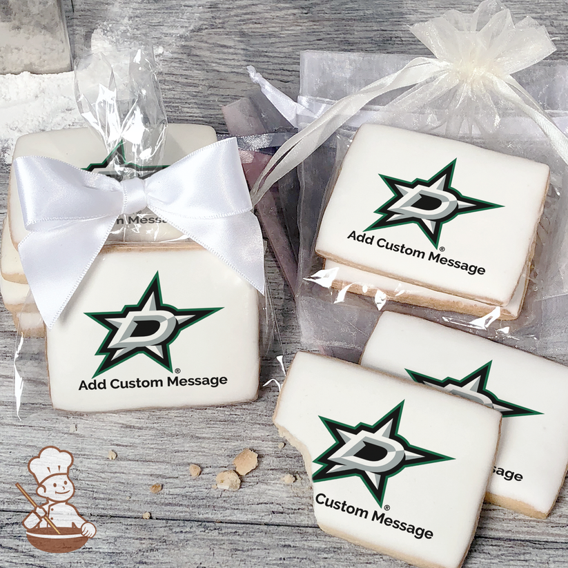 Dallas Rocks Cookies NHL Dallas Stars Custom Message Cookies β Watsonville & Monterey