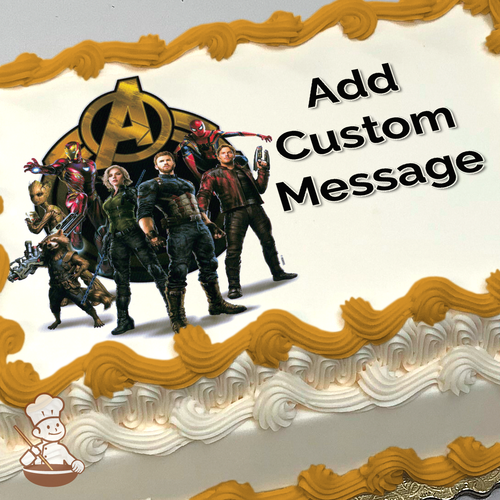 Marvels Avengers Infinity War Heroic Photo Cake