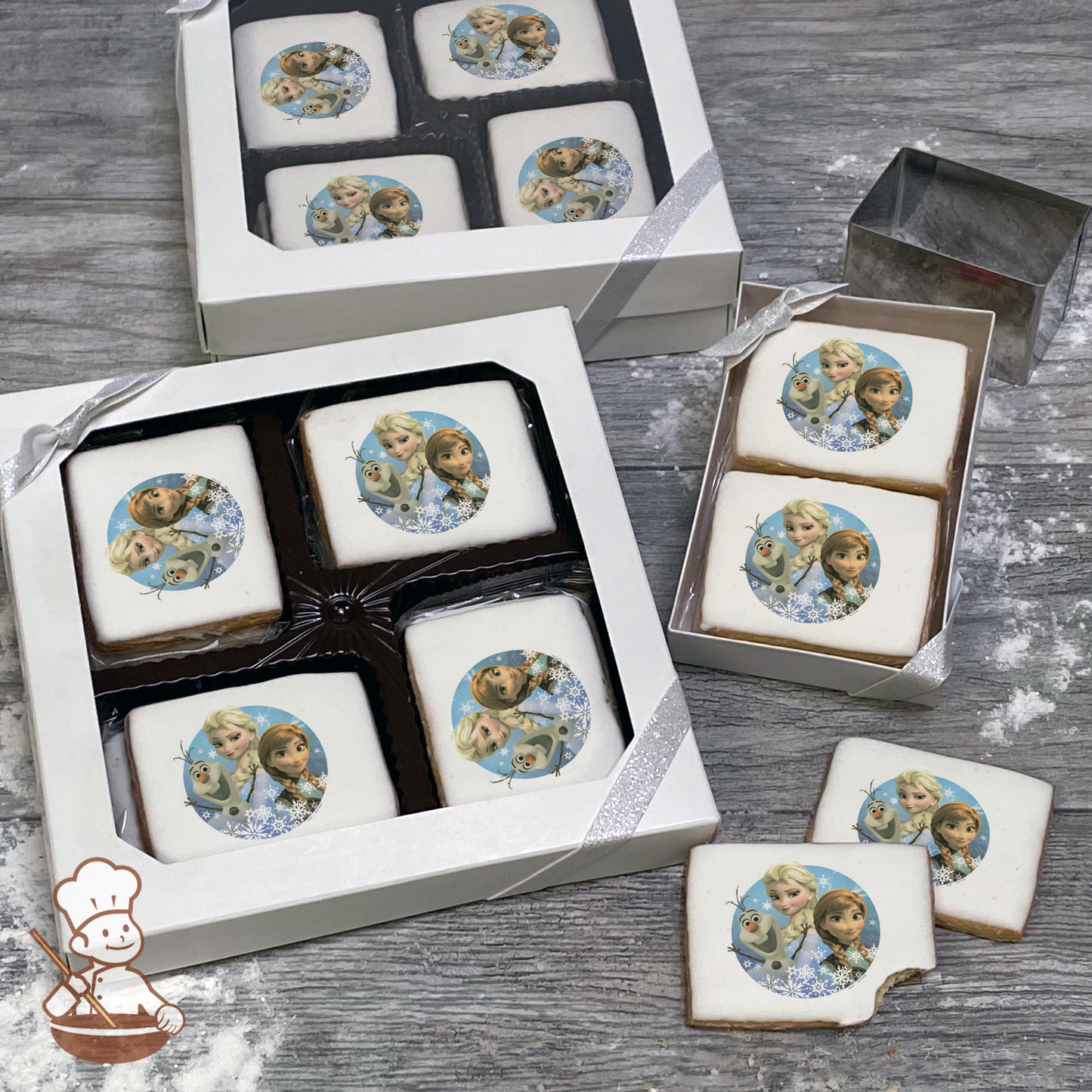 Frozen Olaf Elsa and Anna Cookie Gift Box (Rectangle)