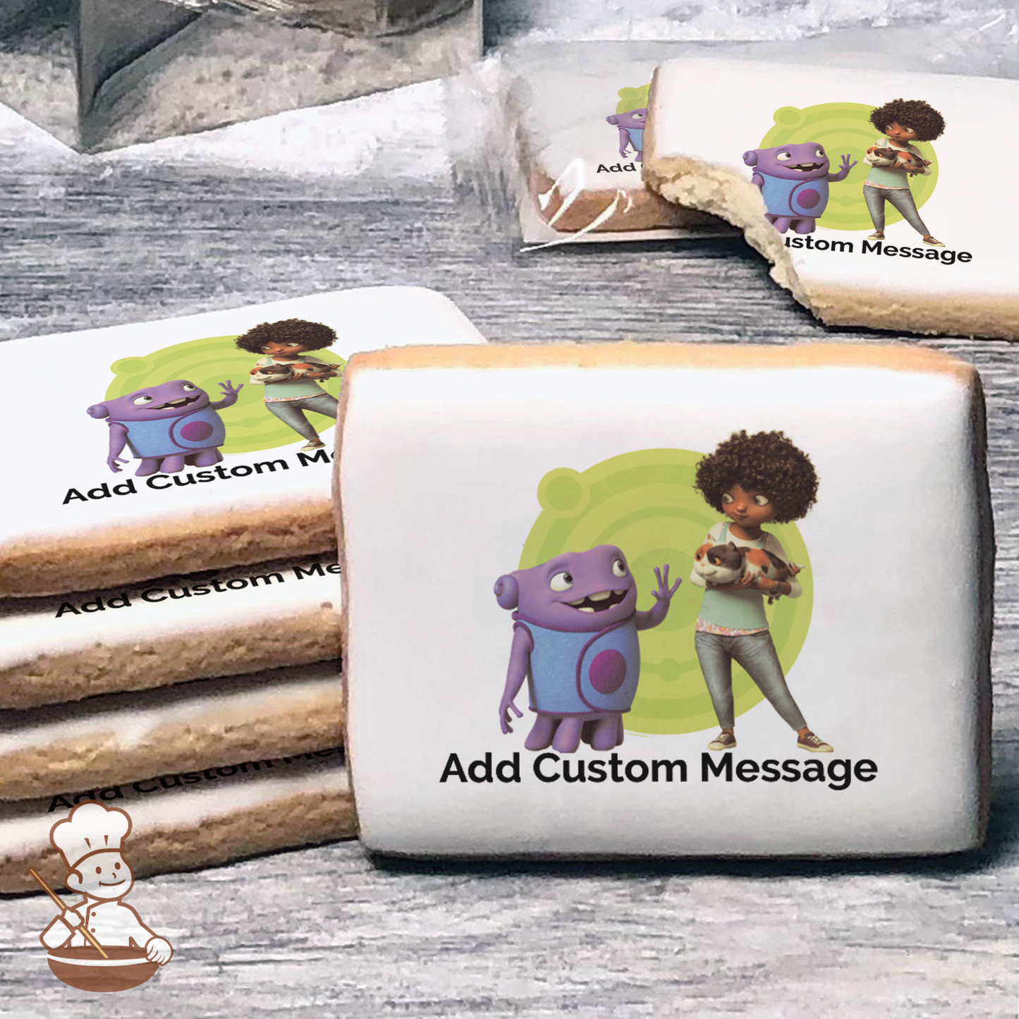 Home In the Out Custom Message Cookies (Rectangle)