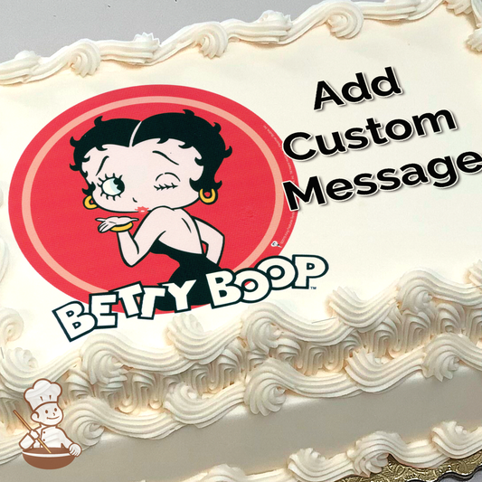 Betty Boop Kiss and Wink Photo Cake