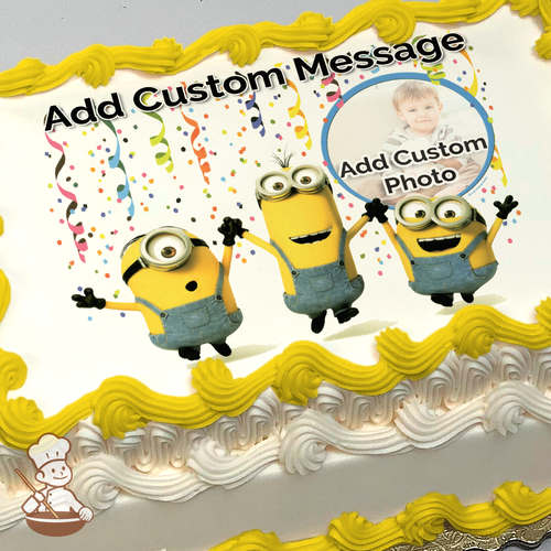 Minions Party Custom Photo Cake