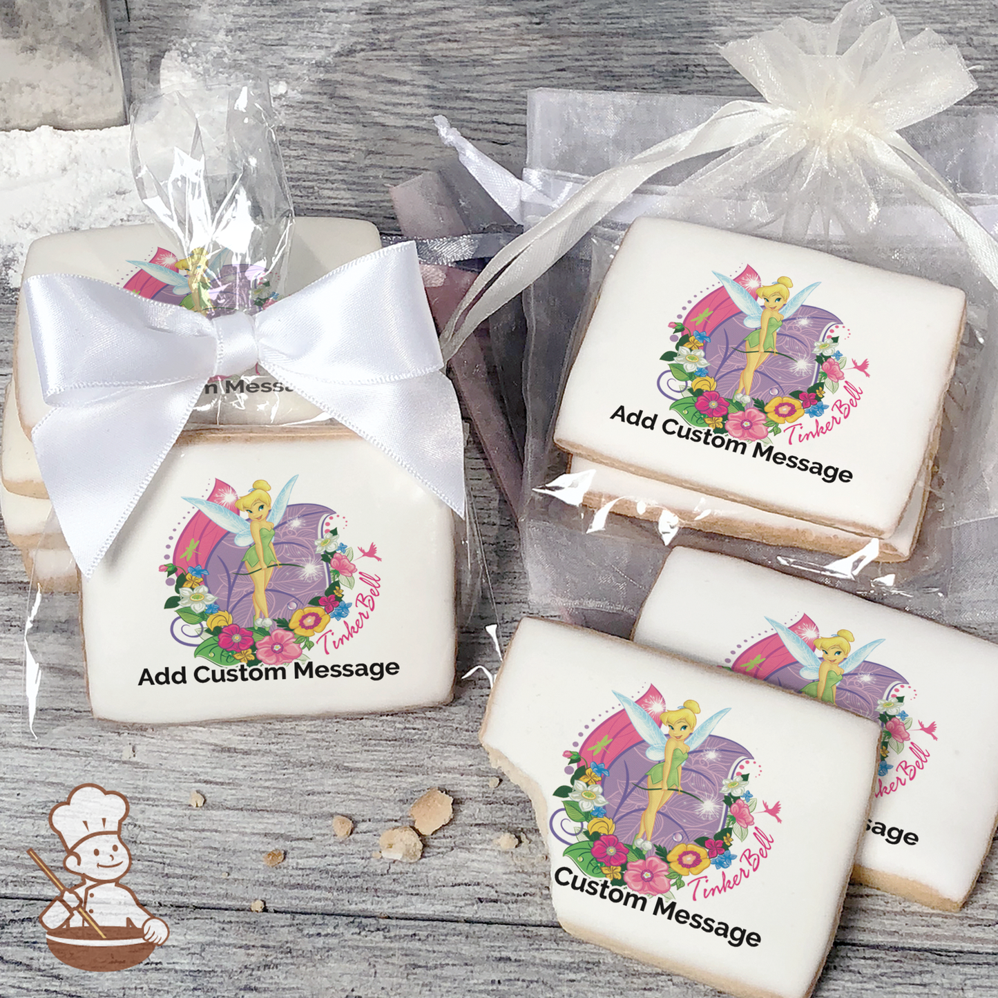 Disney Fairies Pixie Petals Custom Message Cookies (Rectangle)