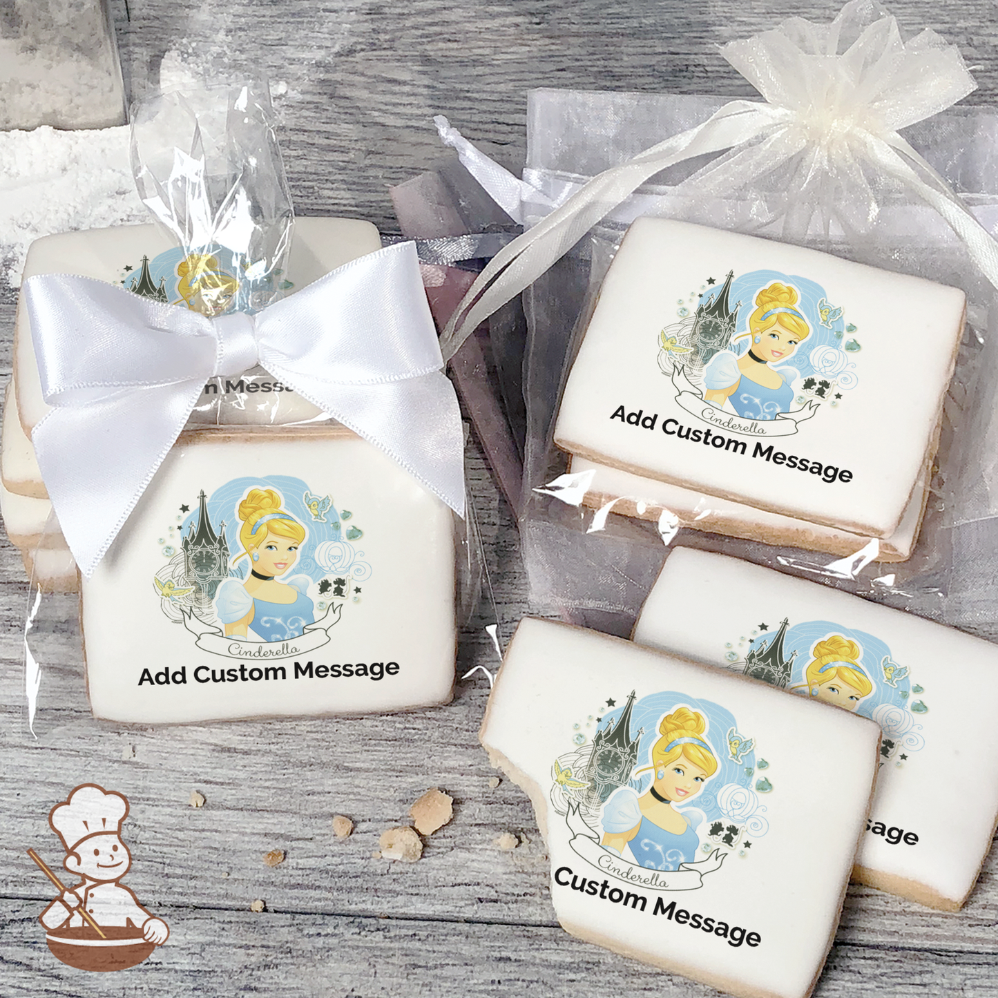 Cinderella Full of Dreams Custom Message Cookies (Rectangle)