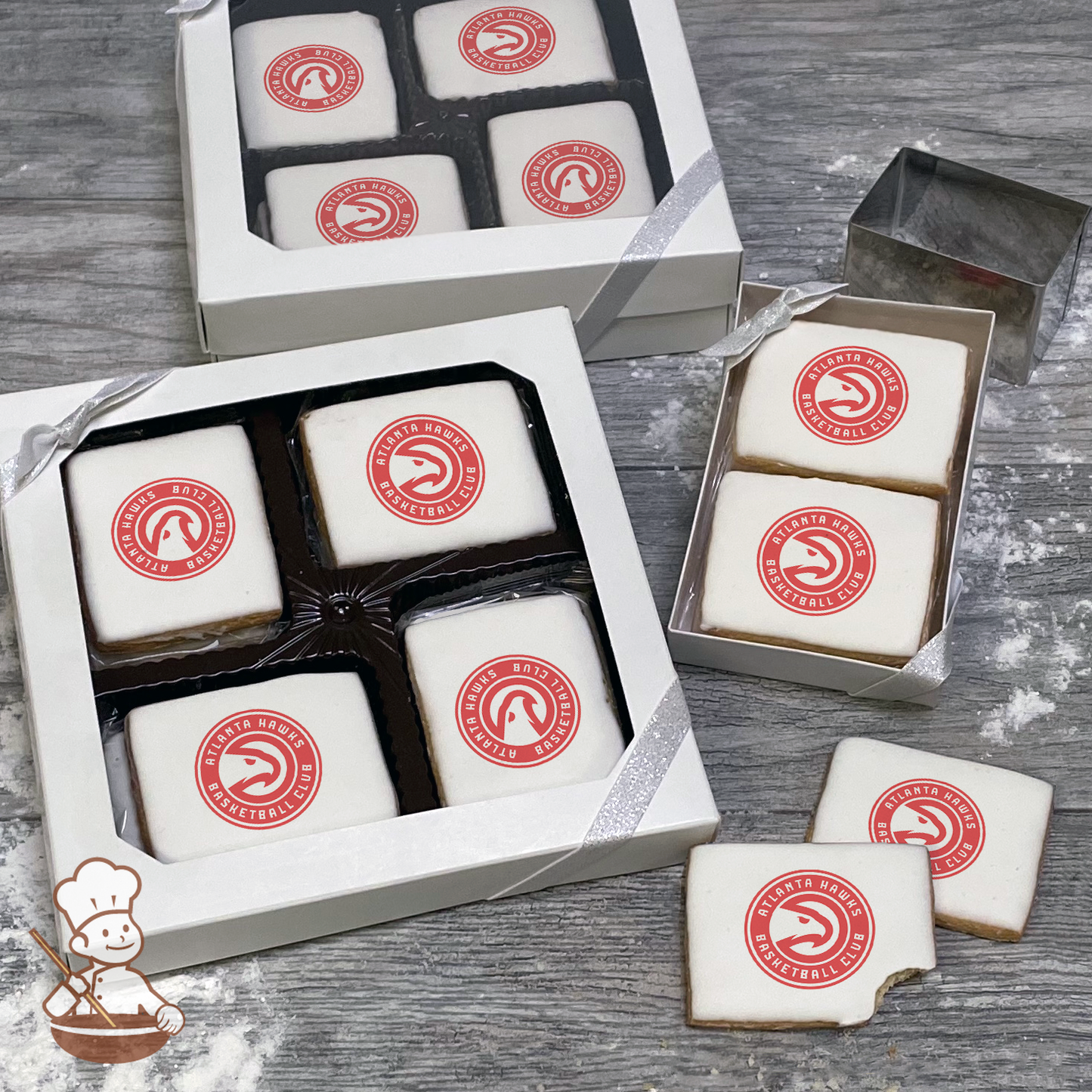 NBA Atlanta Hawks Cookie Gift Box (Rectangle)