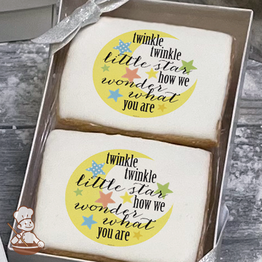 Twinkle Moon and Stars Cookie Gift Box (Rectangle)