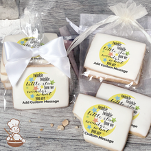 Load image into Gallery viewer, Twinkle Moon and Stars Custom Message Cookies (Rectangle)
