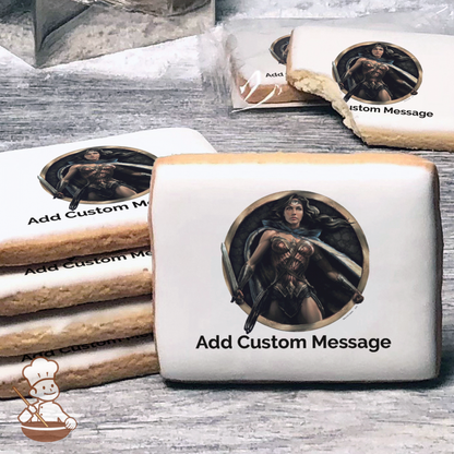 Batman v Superman Dawn of Justice Diana Prince Custom Message Cookies (Rectangle)