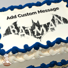 Load image into Gallery viewer, Batman Logo Photo Cake
