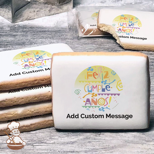 Feliz Cumpleanos Custom Message Cookies (Rectangle)