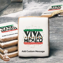 Load image into Gallery viewer, Viva Mexico Custom Message Cookies (Rectangle)