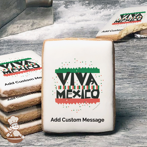 Viva Mexico Custom Message Cookies (Rectangle)