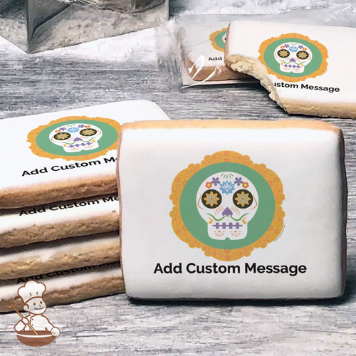 Dia De Los Muertos 3 Custom Message Cookies (Rectangle)