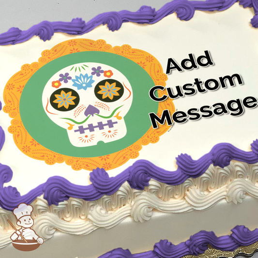 Dia De Los Muertos 3 Photo Cake