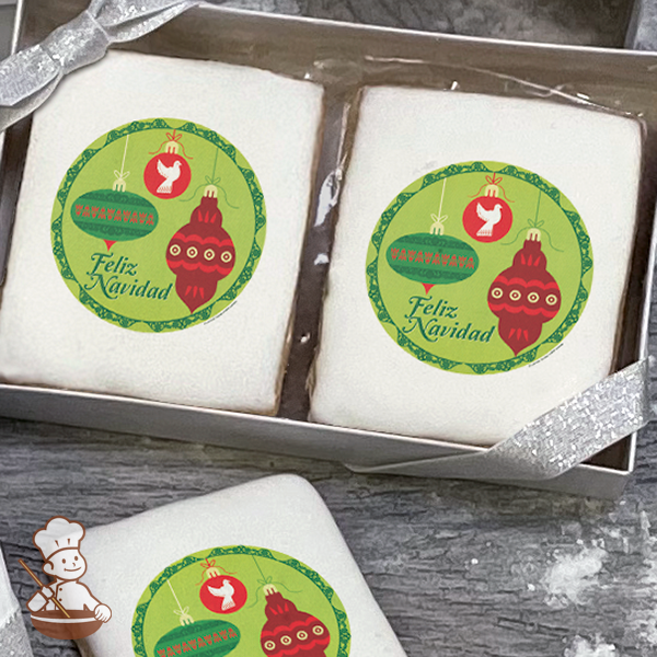 Feliz Navidad Ornaments Cookie Gift Box (Rectangle)