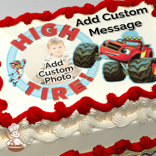 Blaze and the Monster Machines High Tire Custom Photo Cake