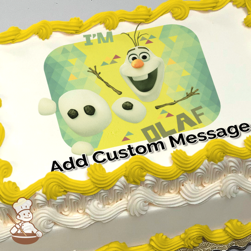 Frozen Im Olaf Photo Cake