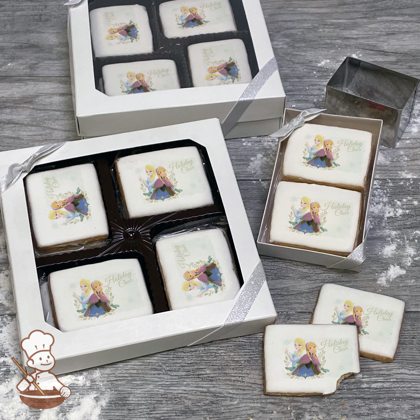Frozen Elsa and Anna Holiday Cheer Cookie Gift Box (Rectangle)